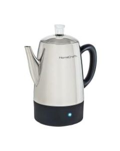 HomeCraft HCPC10SS 10-Cup Coffee Percolator, Silver