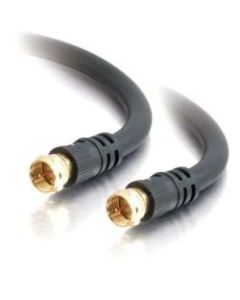 C2G 50ft Value Series F-Type RG6 Coaxial Video Cable - F Connector Male Video - F Connector Male Video - 50ft - Black