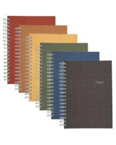 Mead 100% Recycled Notebook, 6in x 9 1/2in, 2 Subjects, College Ruled, 120 Sheets, Assorted Color (No Color Choice)