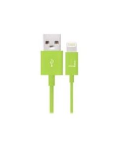 Urban Factory Lightning Cable - 3.28 ft Lightning/USB Data Transfer Cable for iPhone, iPod, iPad - First End: 1 x Type A Male USB - Second End: 1 x Lightning Male Proprietary Connector - MFI - Green