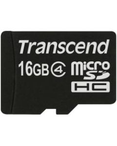 Transcend TS16GUSDC4 16 GB Class 4 microSDHC - Lifetime Warranty