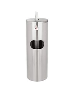2XL Stainless Steel Stand Wiper Dispenser - 39in Height - Stainless Steel - Stainless Steel - Smudge Resistant - 1 Each