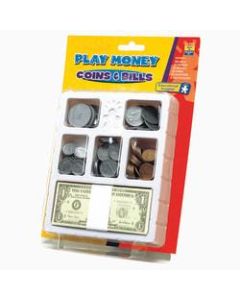 Educational Insights Play Money Coins And Bills Tray