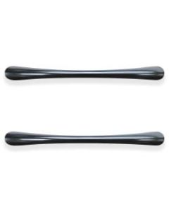 Lorell Laminate Drawer Pulls, Transitional, 4.5inW, 2-Pack, Black