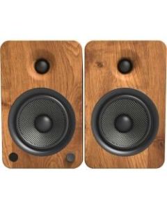 Kanto YU6 Bluetooth Speaker System - 100 W RMS - Walnut - Bookshelf - 50 Hz to 20 kHz