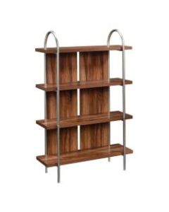 Sauder Vista Key 60inH 4-Shelf Contemporary Bookcase, Pearl Oak/Blaze Acacia