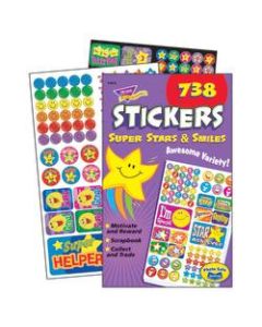 Trend Sticker Pad, Super Stars And Smiles, Pack Of 738