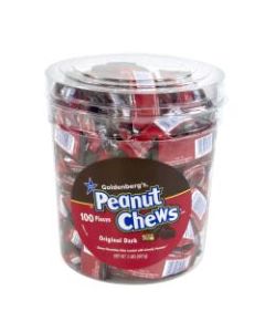 Goldenbergs Peanut Chews, Mini Original, Tub Of 100