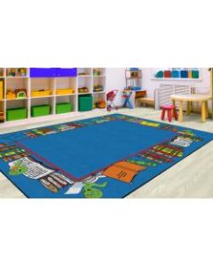 Flagship Carpets Bookworm Border, Rectangle, 10ft 9in x 13ft 2in, Multicolor