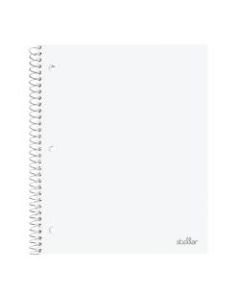 Office Depot Brand Stellar Poly Notebook, 8in x 10 1/2in, 1 Subject, Wide Ruled, 100 Sheets, White