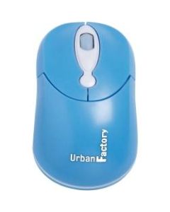 Urban Factory Crazy Mouse - Optical - Cable - Blue - USB - 800 dpi - Scroll Wheel - 3 Button(s) - Symmetrical