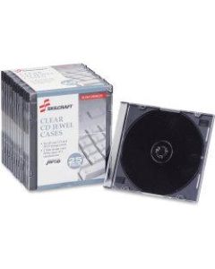 SKILCRAFT Slim CD Jewel Cases, Pack Of 25 (AbilityOne 7045-01-502-6513)