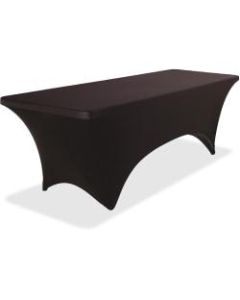 Iceberg Stretch Fabric Table Cover, 96in x 30in, Black