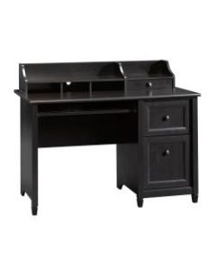 Sauder Edge Water Computer Desk With Hutch, Estate Black