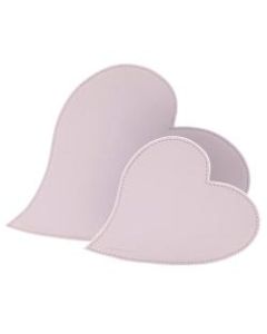 See Jane Work Heart Mouse Pad And Coaster Set, Pink