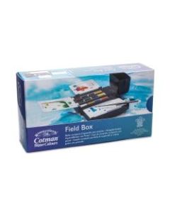 Winsor & Newton Cotman Watercolor Field Box, 5in x 2 1/2in x 1 5/16in, Blue, Set Of 12