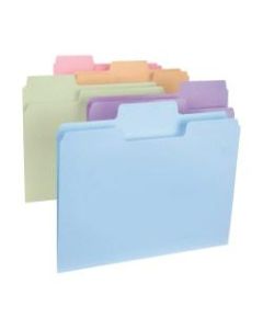 Smead SuperTab File Folders, Letter Size, 1/3 Cut, Assorted Colors, Box Of 100