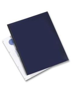 GBC Square Corner Binding Covers, 8 1/2ft x 11in, Navy, Box Of 200