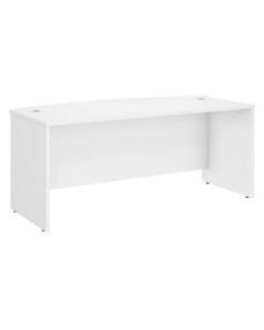 Bush Business Furniture Studio C Bow Front Desk, 72inW x 36inD , White, Standard Delivery