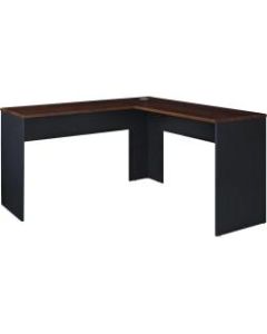 Ameriwood Home The Works L-Shaped Desk, Cherry/Gray