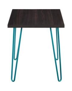 Ameriwood Home Owen Retro End Table, Square, Espresso/Teal