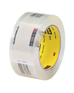 3M 311 Carton Sealing Tape, 2in x 110 Yd., Clear, Case Of 36