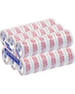 Tape Logic Glass - Handle With Care Preprinted Carton Sealing Tape, 3in Core, 2in x 55 Yd., Red/White, Case Of 36
