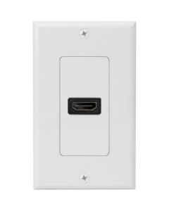 4XEM Single Outlet Female High Speed HDMI Wall Plate with 3D support - White 1Port Single outlet femaleHDMI Wall Plate To Mount To A Single Gang Box