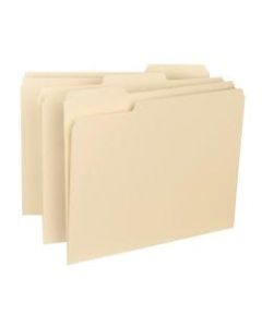 Smead Interior Folders, 1/3 Cut, Letter Size, Manila, Box Of 100