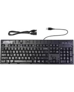 Wetkeys Waterproof Professional-grade Full-size Keyboard w/Number-pad USB Black - Cable Connectivity - USB Interface - 104 Key - English (US) - Windows - Black