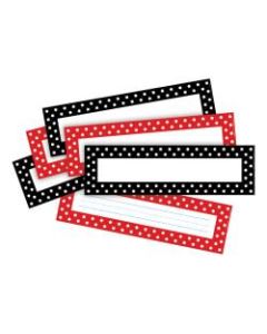 Barker Creek Bulletin Board Signs/Name Plates, 12in x 3 1/2in, Dots, Pack Of 72