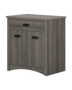 South Shore Gascony 27inW Printer Cabinet With Drawer, Gray Maple