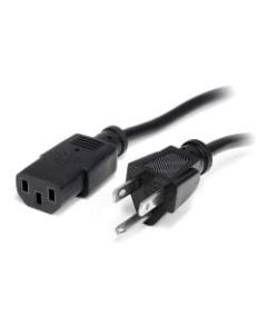 StarTech.com 12 ft Standard Computer Power Cord - NEMA5-15P to C13 - Replace worn-out or missing computer power cords - computer power cord - monitor power cord - 5-15p power cord - pc power cable - c13 to 5-15p