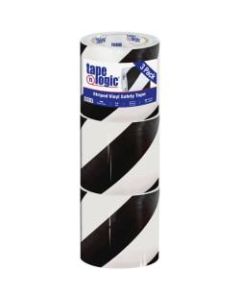 BOX Packaging Striped Vinyl Tape, 3in Core, 4in x 36 Yd., Black/White, Case Of 3