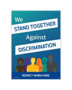 ComplyRight Respect Works Here Diversity Poster, We Stand Together Against Discrimination, English, 10in x 14in
