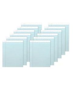 TOPS Prism+ Color Writing Pads, 8 1/2in x 11 3/4in, 100% Recycled, Legal Ruled, 25 Sheets, Blue, Pack Of 12 Pads