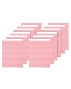TOPS Prism+ Color Writing Pads, 8 1/2in x 11 3/4in, 100% Recycled, Legal Ruled, 25 Sheets, Rose, Pack Of 12 Pads