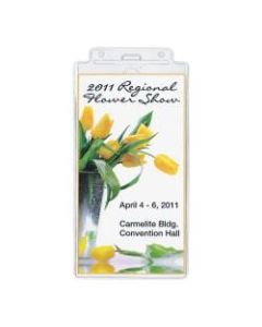 GBC BadgeMates Oversized ID Badge Holders, 4in x 7 1/2in, Clear, Pack Of 25