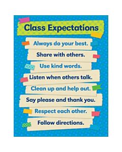 Scholastic Teachers Friend Tape It Up! Chart, 17in x 22in, Class Expectations, Pre-K To 6th Grade