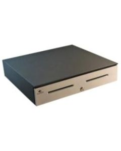 APG Cash Drawer Series 4000 Cash Drawer - 5 Bill - 5 Coin - 2 Media Slot - Stainless Steel, Steel - Black - 4.2in Height x 18in Width x 16.7in Depth