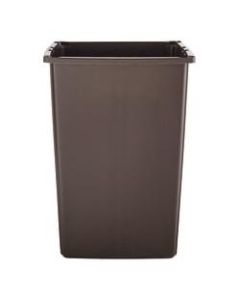 Rubbermaid Glutton Rectangular Plastic Waste Container, 56 Gallons, 31 1/8inH x 25 1/2inW x 22 3/4inD, Brown