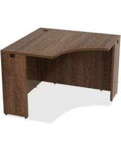 Lorell Essentials Series Corner Desk, 42inW, Walnut