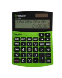 Datexx DD-7422 2-Line TrackBack Business Slim Desktop Calculator