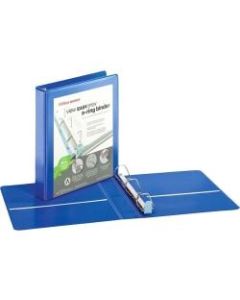Office Depot Brand EasyOpen ClearVue Locking Slant-D Ring 3-Ring Binder, 1 1/2in D-Rings, Letter Size, Blue