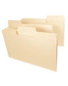 Smead SuperTab File Folders, Legal Size, 1/3 Cut, Manila, Box Of 100