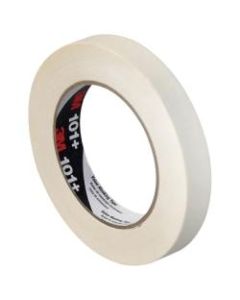 3M 101+ Masking Tape, 3in Core, 0.75in x 180ft, Tan, Case Of 12