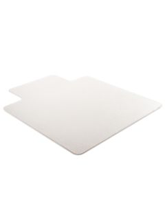 Deflect-O ExecuMat Chair Mat For High-Pile Carpet, With Wide Lip, 60in x 60in, Clear