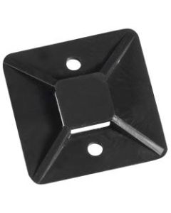 Office Depot Brand Cable Tie Mounts, 0.75in x 0.75in, Black, Case Of 100