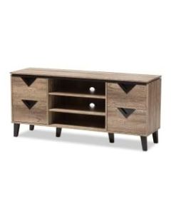 Baxton Studio Willi TV Stand, Light Brown