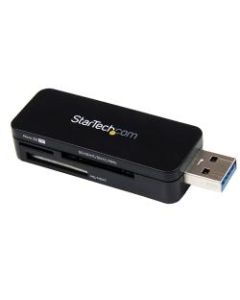 StarTech.com USB 3.0 External Flash Multi Media Memory Card Reader - SDHC MicroSD - microSD, SDHC, SD, MultiMediaCard (MMC), miniSD, microSDHC, TransFlash, SDXC, Reduced Size MultiMediaCard (MMC), MMCmobile, Micro Size MultiMediaCard (MMC)